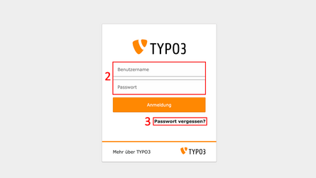 TYPO3 Loginfenster