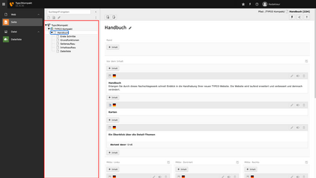 Hervorhebung des Seitenbaumbereichs im TYPO3 Backend