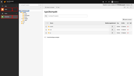 Hervorhebung der linken Modulleiste im TYPO3 Backend