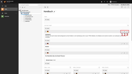 Hervorhebung des Arbeitsbereichs im TYPO3 Backend
